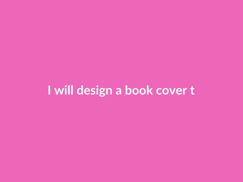 I will design a book cover that sells