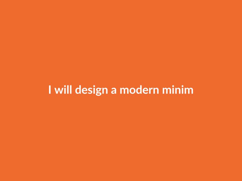 I will design a modern minimalist logo for your brand