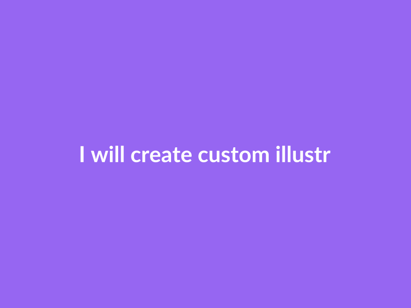 I will create custom illustrations for your project