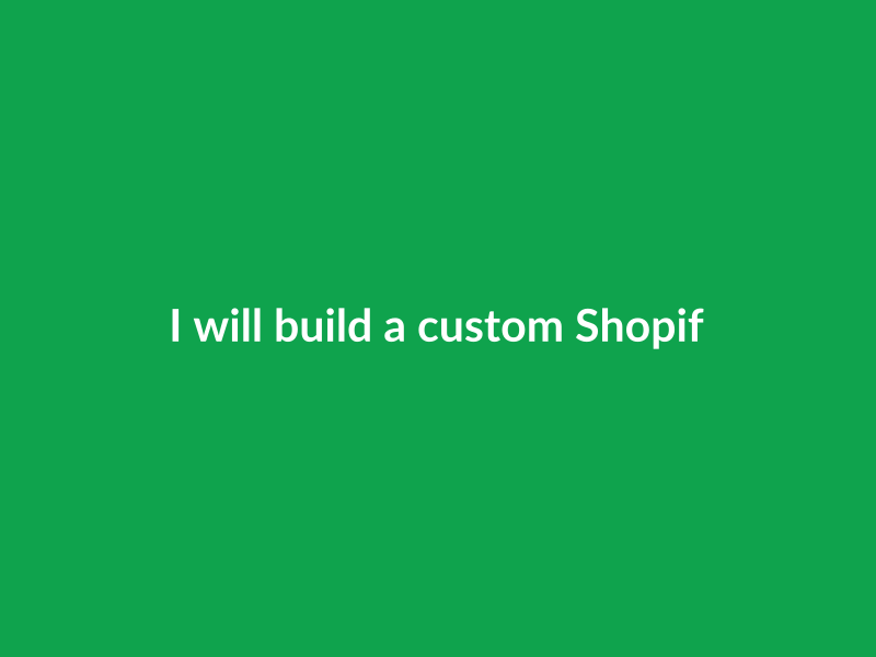 I will build a custom Shopify ecommerce store