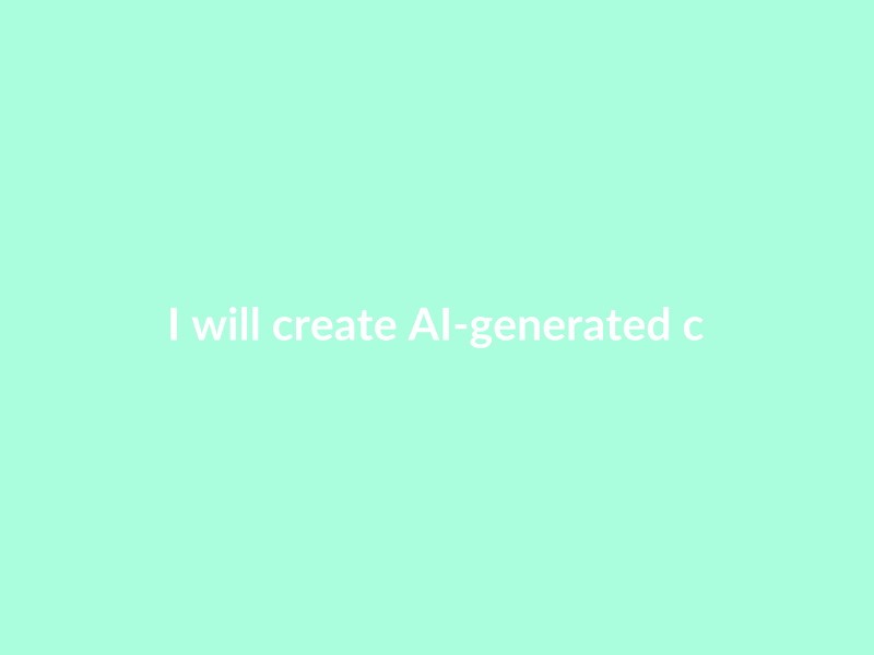 I will create AI-generated content and images